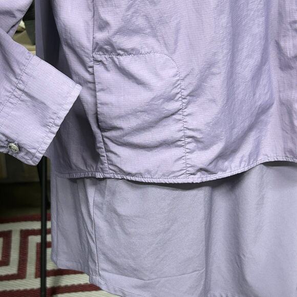 2pc Eddie Bauer Departure Dress Women L Purple Midi Tank w L/S Shirt Classic Fit - Picture 9 of 15